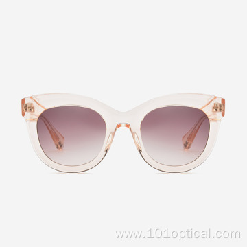 Cat Eye Round Acetate Women's Sunglasses